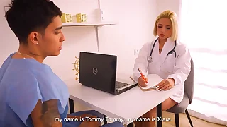 Kermis doctor Xiara Coal-black gets horny slowing their way patient's HUGE cock - Juan Bustos DOCTOR